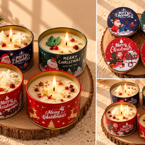Pack de Cuatro Velas Navideñas