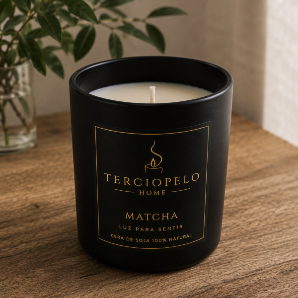 Vela Matcha – Terciopelo Home Edición Noir