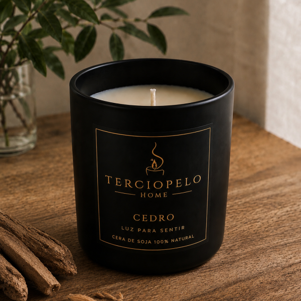 Vela Cedro – Edición Noir Terciopelo Home